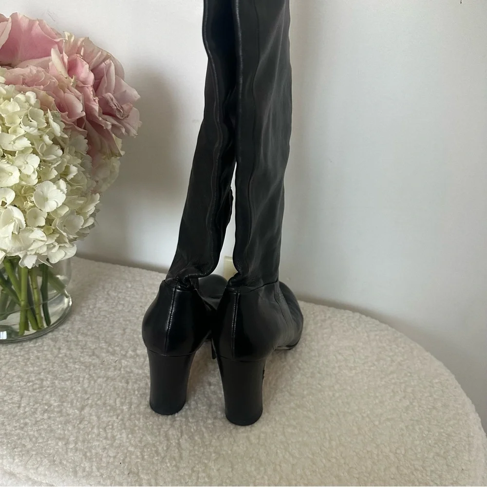 Prada Knee High Leather Boots - Picture 3 of 5